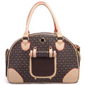 Luxury Pet Carrier Bag – PU Leather Travel Handbag for Small Dogs & Cats