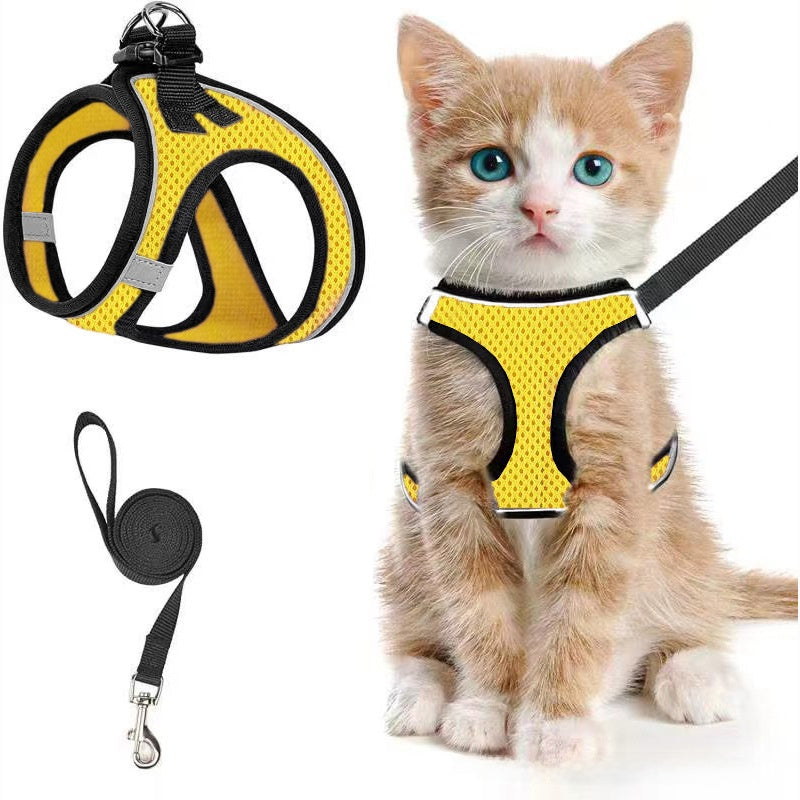 Breathable Cat & Small Dog Harness – Escape-Proof Vest in 11 Colors