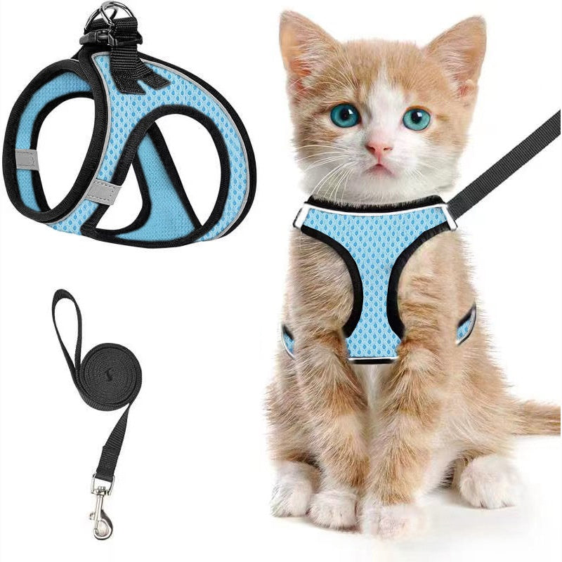 Breathable Cat & Small Dog Harness – Escape-Proof Vest in 11 Colors