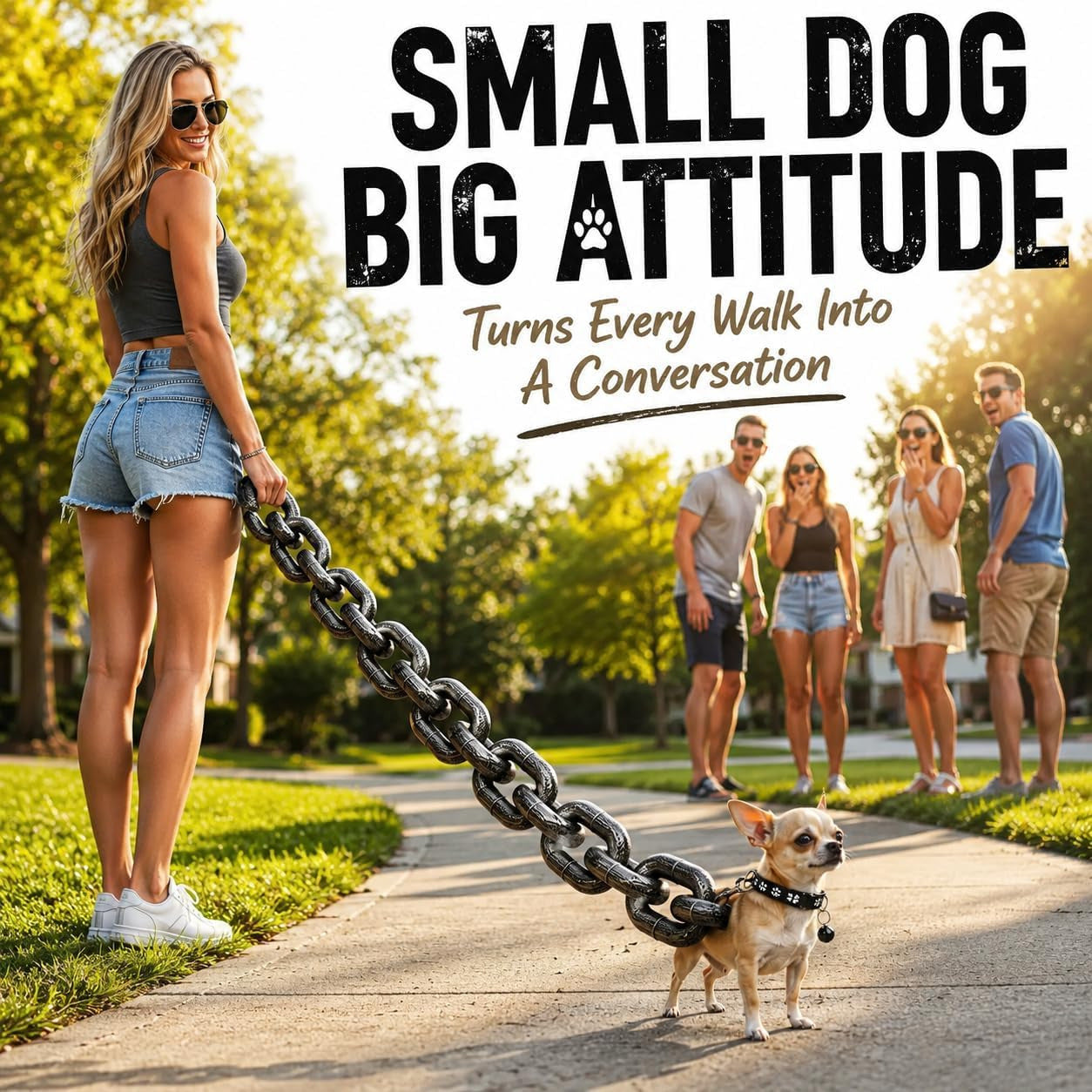 Adjustable Dog Leash Chain