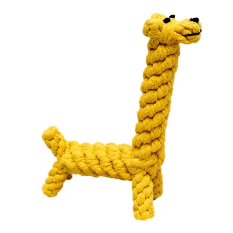 Cotton Rope Dog Chew Toy – Animal Shapes for Interactive Play