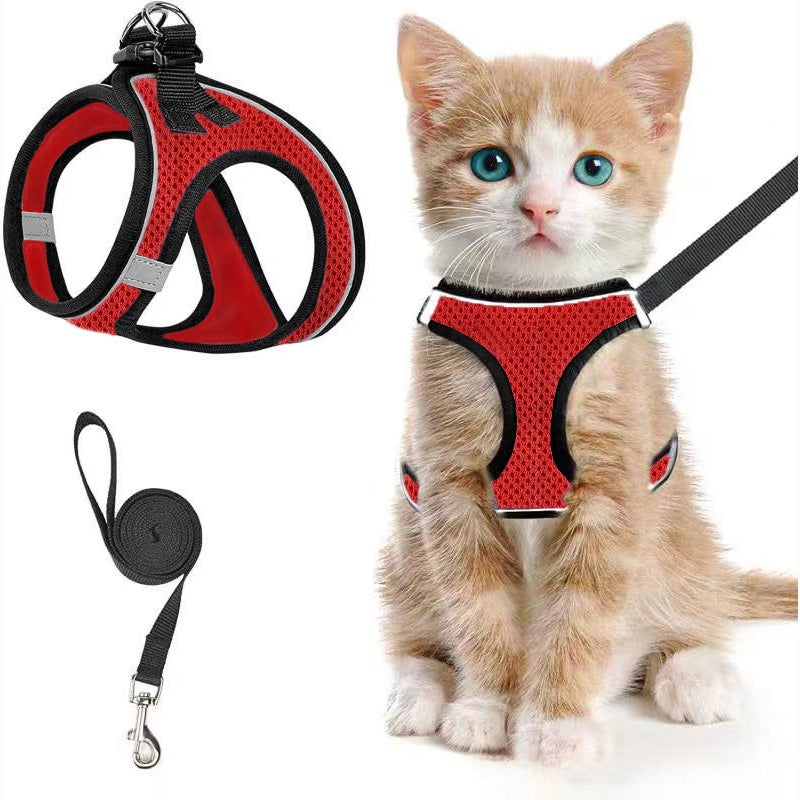 Breathable Cat & Small Dog Harness – Escape-Proof Vest in 11 Colors