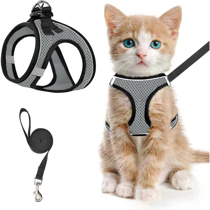 Breathable Cat & Small Dog Harness – Escape-Proof Vest in 11 Colors