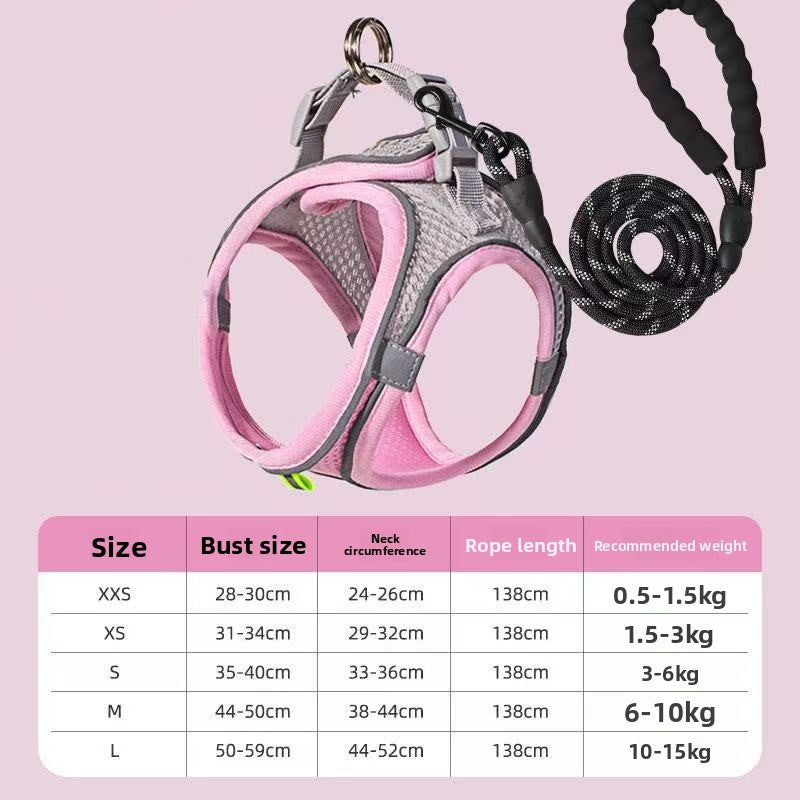 Dog Harness Vest and Adjustable Walking Leash