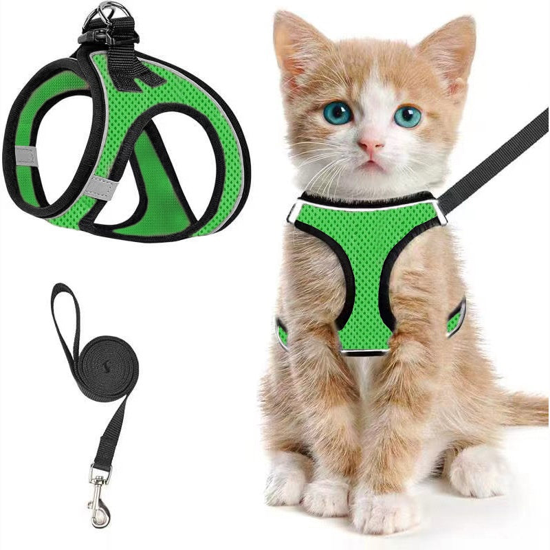 Breathable Cat & Small Dog Harness – Escape-Proof Vest in 11 Colors