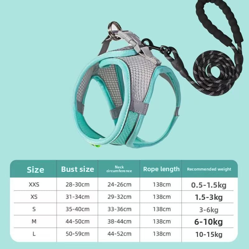 Dog Harness Vest and Adjustable Walking Leash