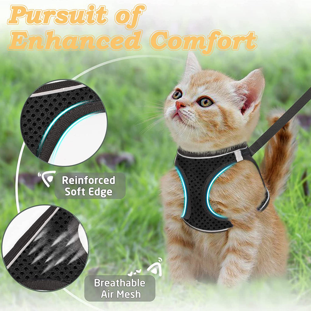 Breathable Reflective Cat/Dog Harness Leash