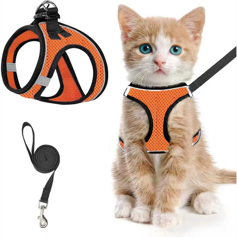 Breathable Cat & Small Dog Harness – Escape-Proof Vest in 11 Colors