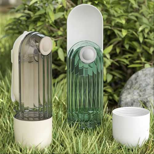 2-in-1 Portable Pet Water Bottle – Travel Drinking Cup with Detachable Food Bowl for Dogs