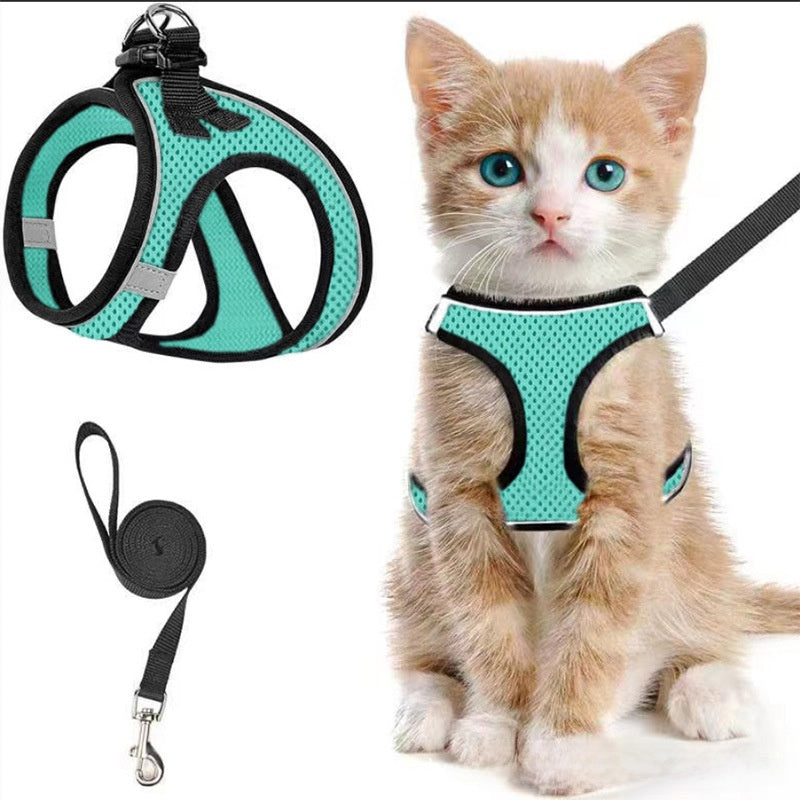 Breathable Cat & Small Dog Harness – Escape-Proof Vest in 11 Colors