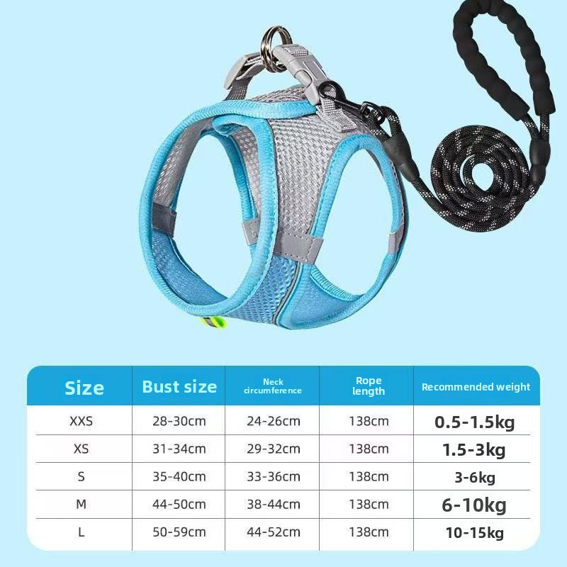 Dog Harness Vest and Adjustable Walking Leash