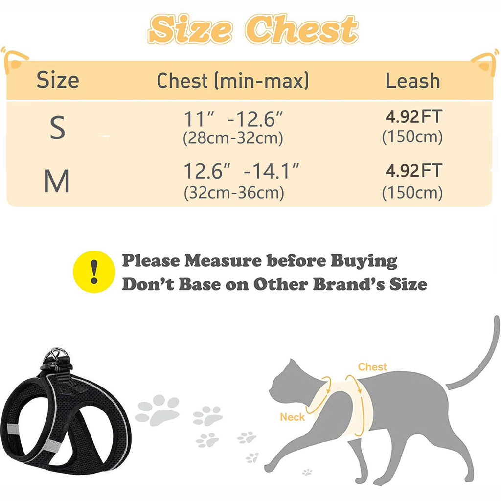 Breathable Reflective Cat/Dog Harness Leash