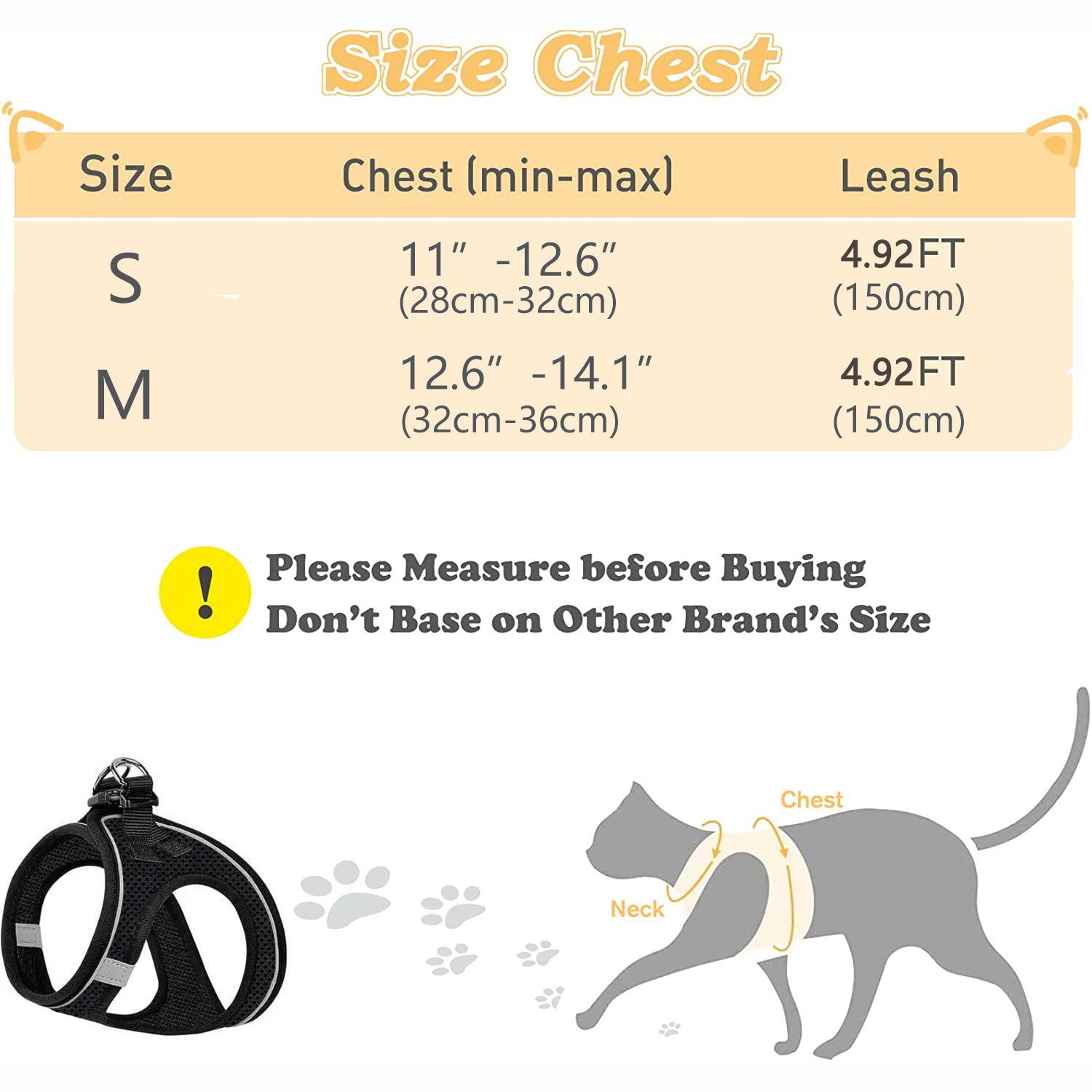 Breathable Reflective Cat/Dog Harness Leash