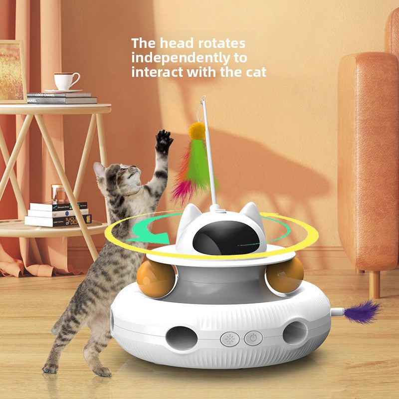 Interactive Cat Laser Toy – Automatic Electric Turntable for Indoor Cats