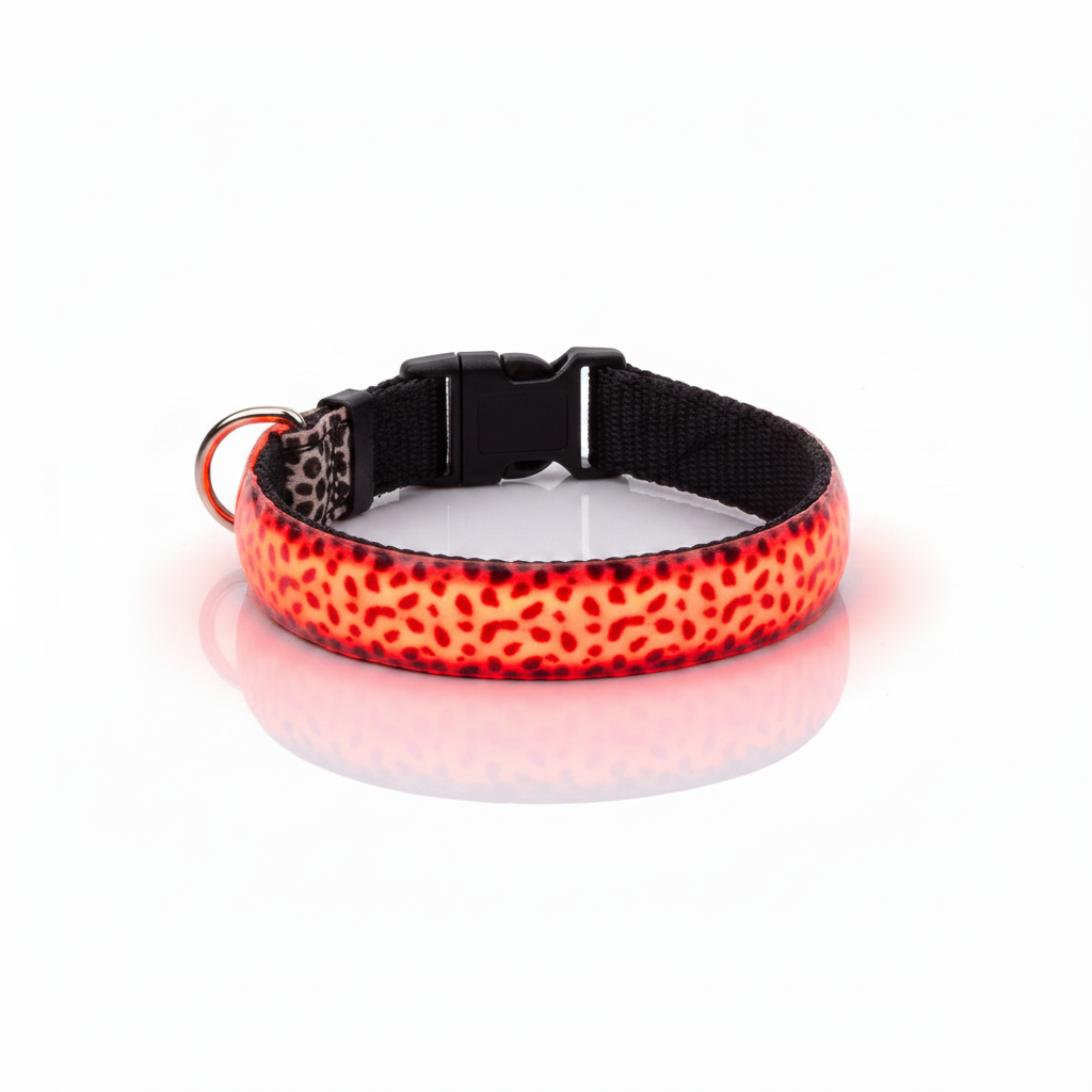 LED Dog Collar for Night Walks – Glowing Safety Collar in 5 Sizes & 7 Colors