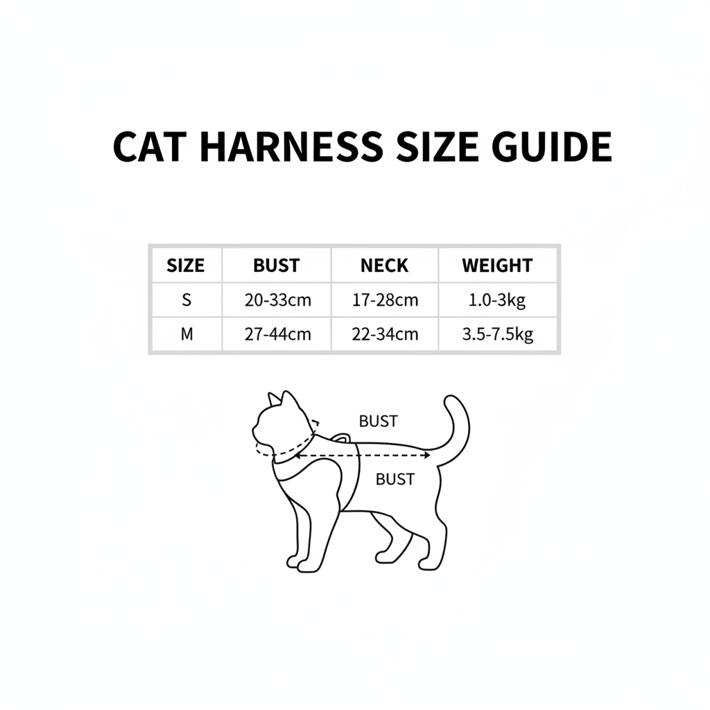 Escape-Proof Cat Harness and Leash Set – Reflective Vest for Outdoor Walks