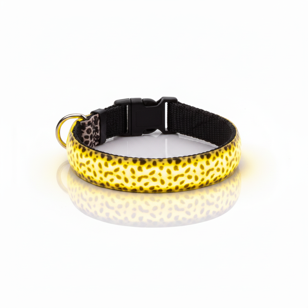 LED Dog Collar for Night Walks – Glowing Safety Collar in 5 Sizes & 7 Colors