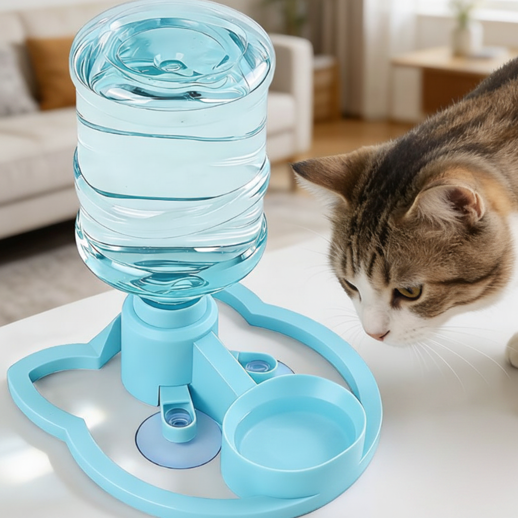 Gravity Cat Water Fountain – No Filter, No Electricity, Fresh Water Flow