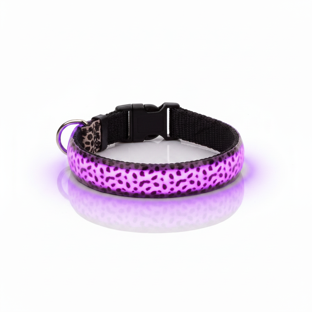 LED Dog Collar for Night Walks – Glowing Safety Collar in 5 Sizes & 7 Colors