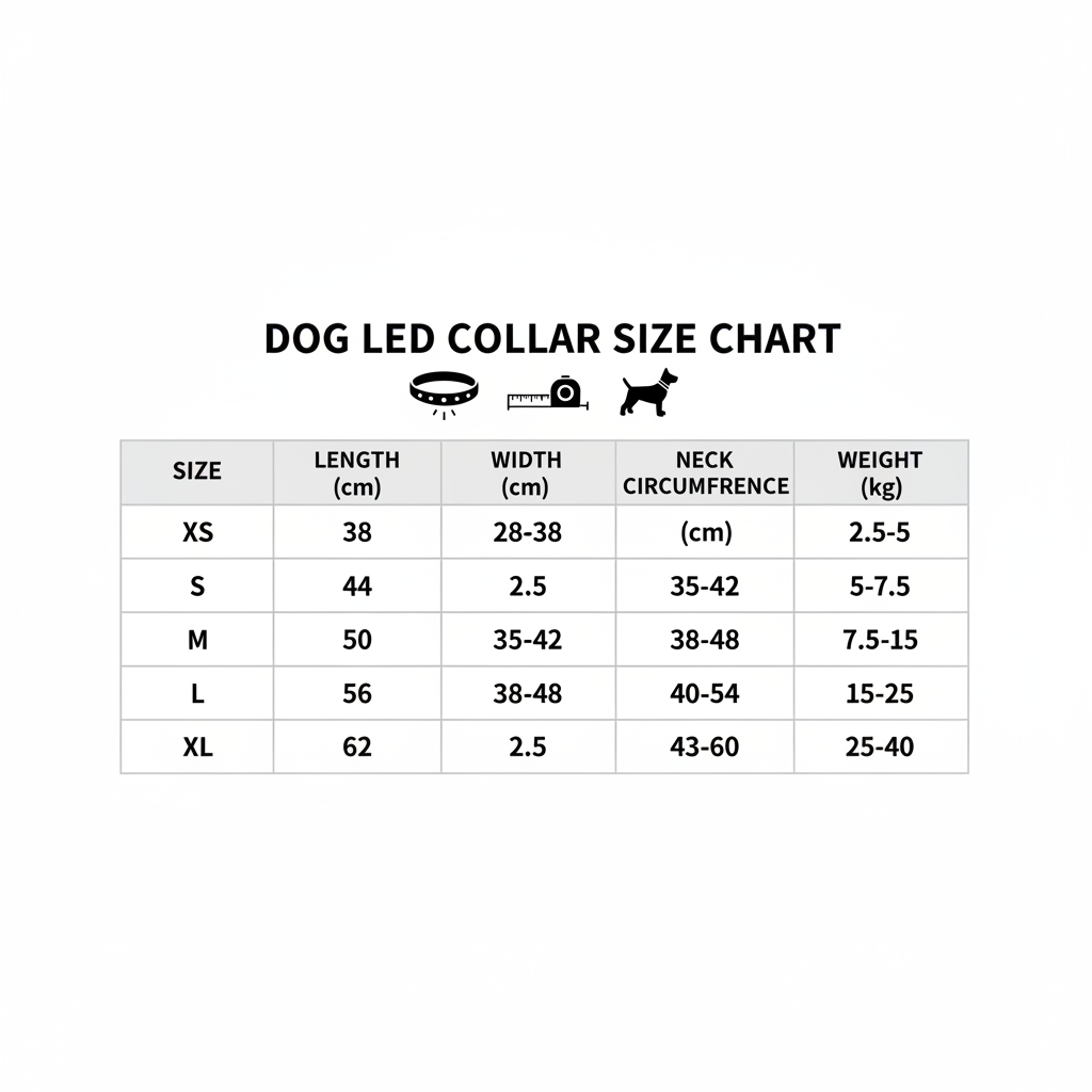 LED Dog Collar for Night Walks – Glowing Safety Collar in 5 Sizes & 7 Colors