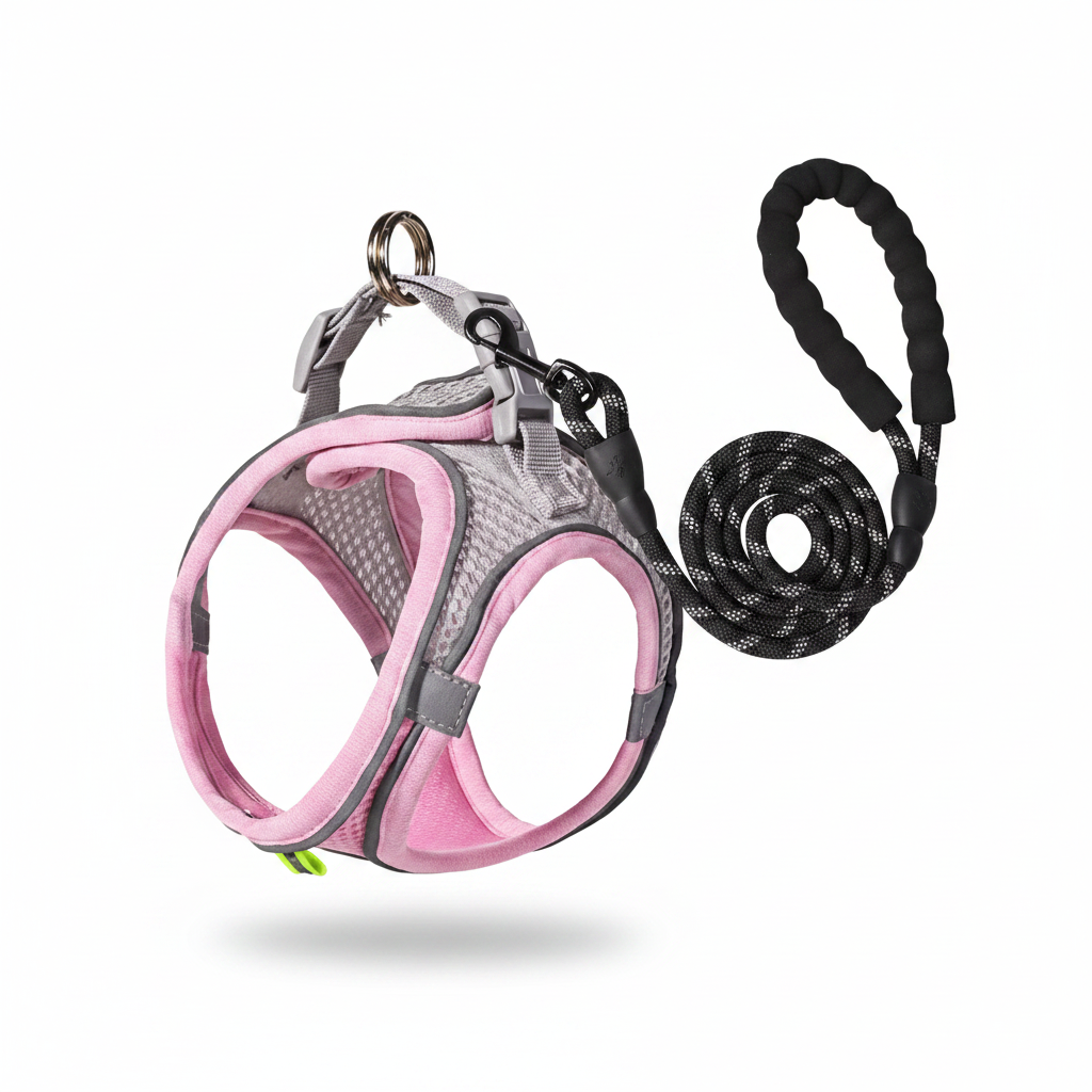 No-Pull Dog Harness and Leash Set – Breathable Vest for Small to Large Dogs