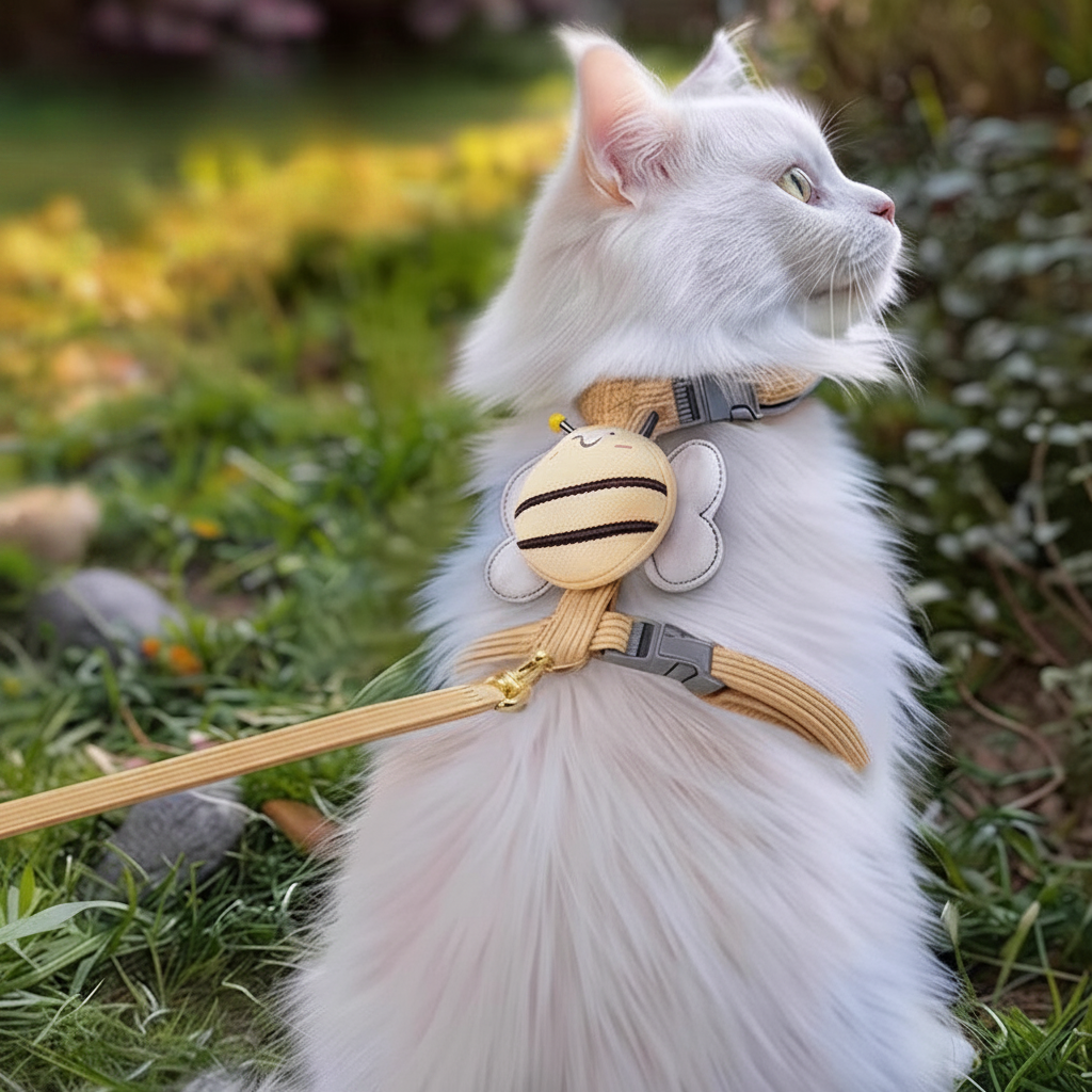 Escape-Proof Cat Harness and Leash Set – Reflective Vest for Outdoor Walks