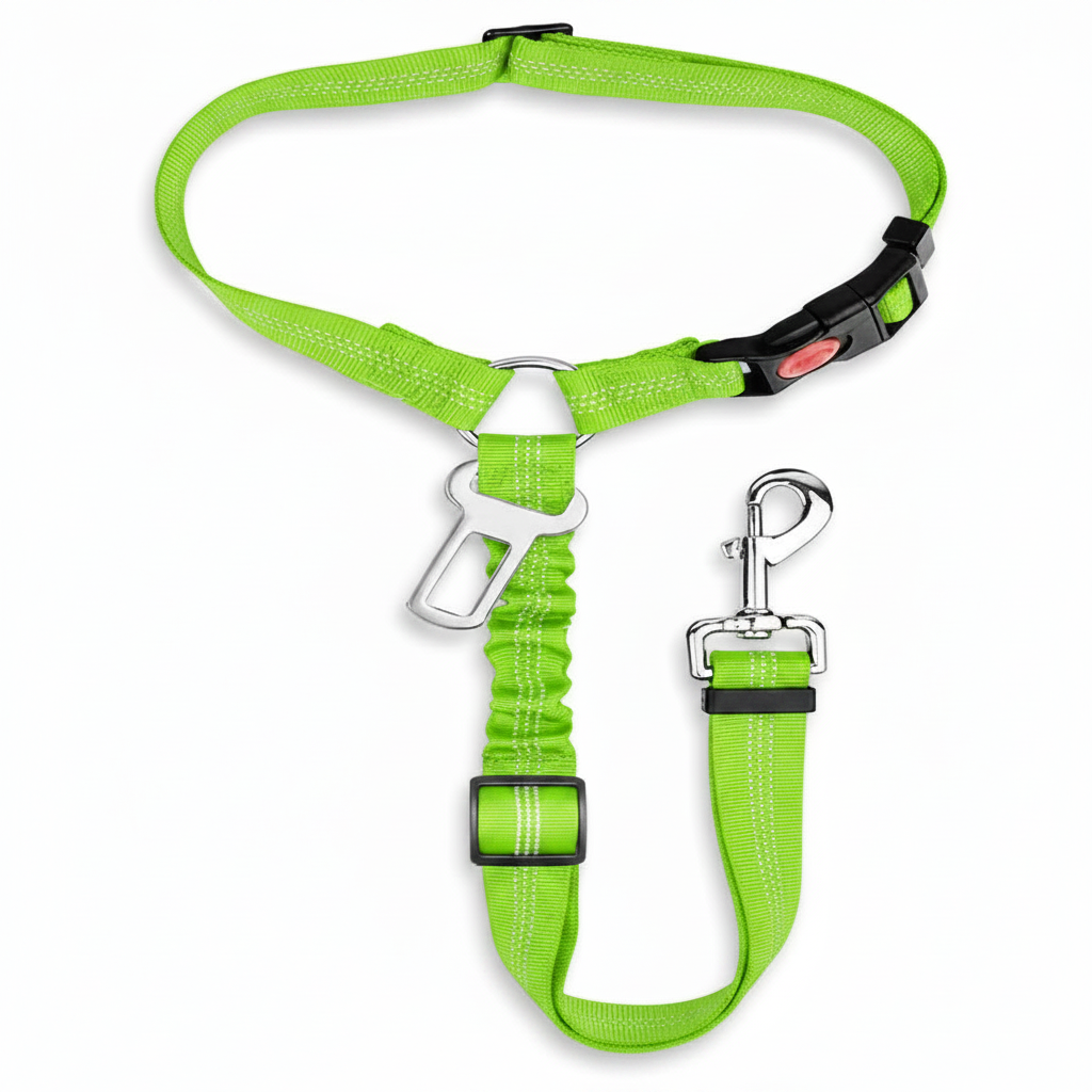 Dog Car Safety Leash – Retractable Seat Belt Clip for Medium Dogs