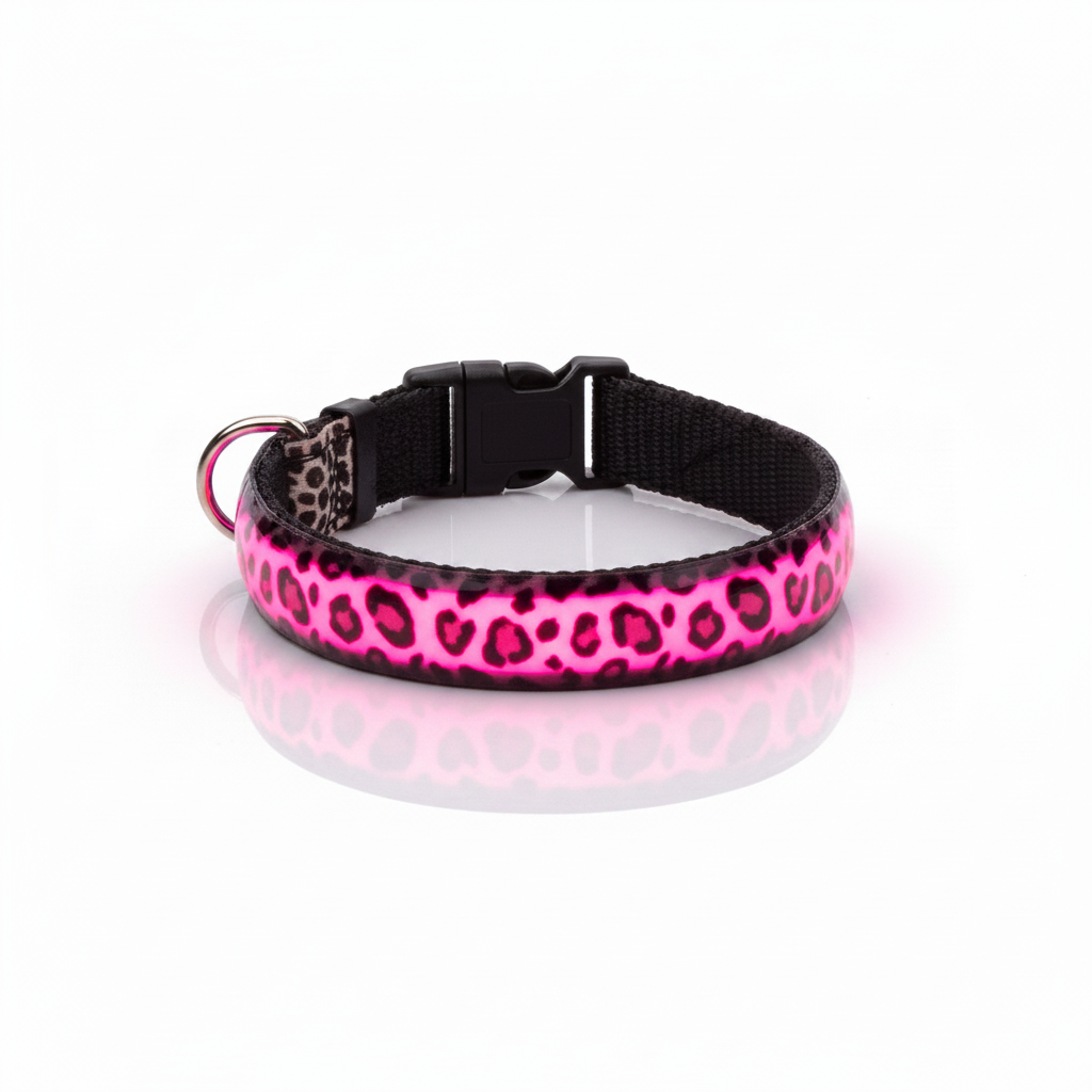 LED Dog Collar for Night Walks – Glowing Safety Collar in 5 Sizes & 7 Colors