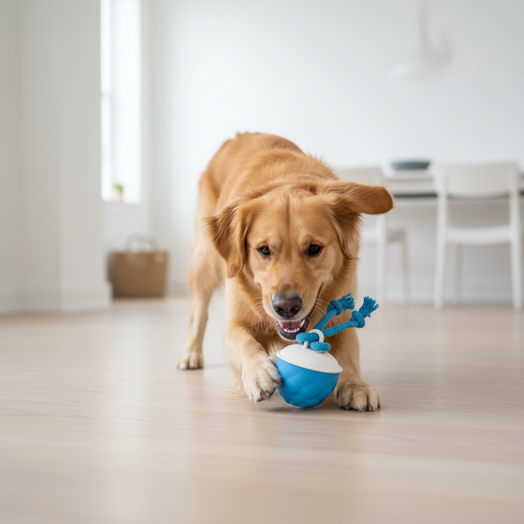 Smart Interactive Dog Toy Ball – Self-Rolling Sound-Activated Toy for Solo Play