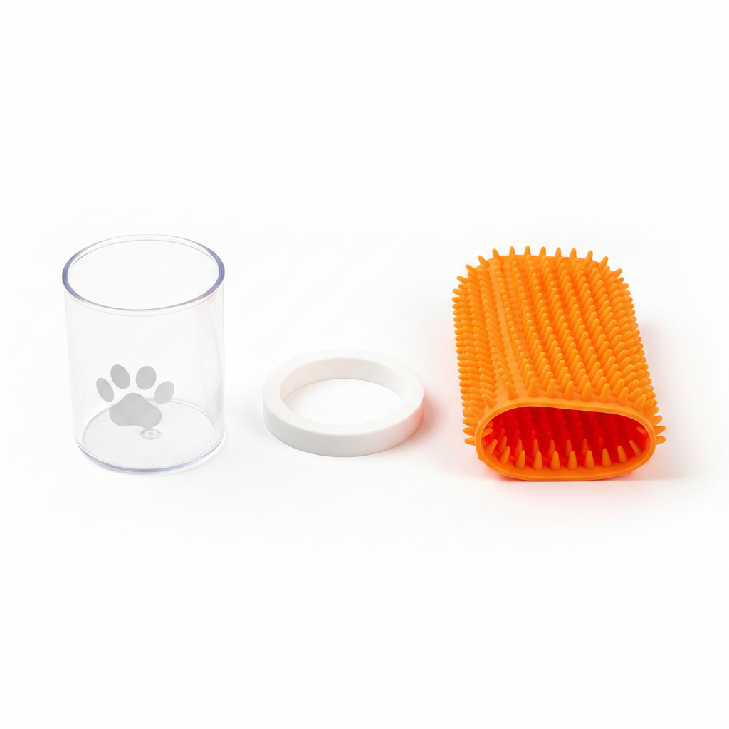 Automatic Dog Paw Cleaner Cup – Silicone Bristle Washer in 3 Sizes