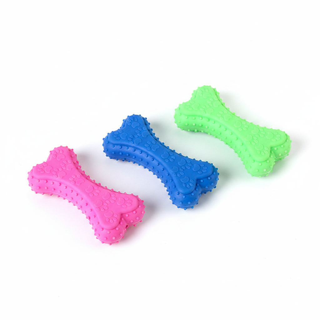 Dog Dental Chew Bone – Bite-Resistant TPR Toy for Teething & Aggressive Chewers