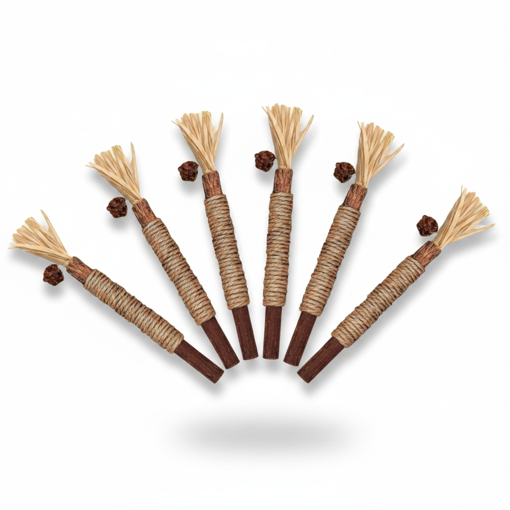 Natural Catnip Cat Chew Toy – Cotton Rope & Wood for Aggressive Chewers