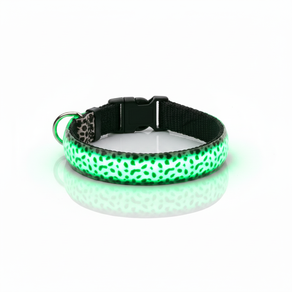 LED Dog Collar for Night Walks – Glowing Safety Collar in 5 Sizes & 7 Colors