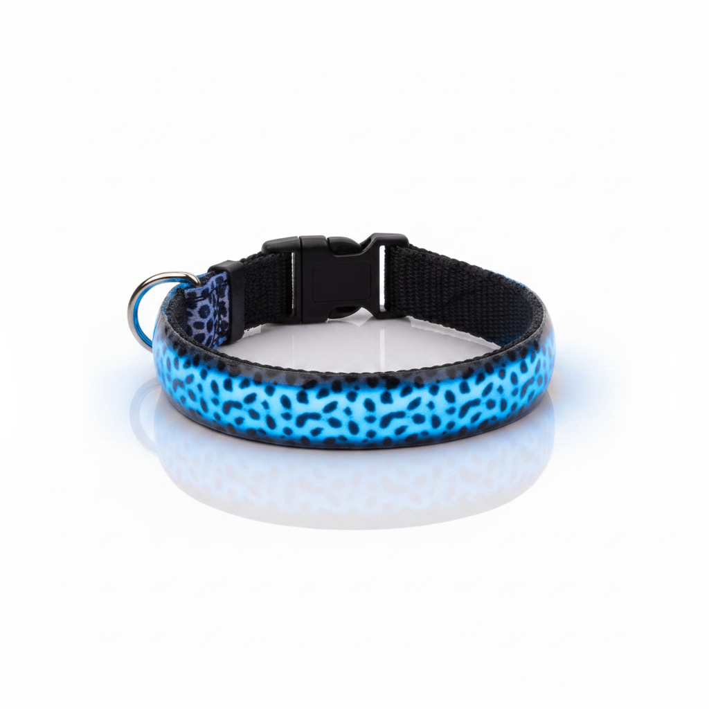LED Dog Collar for Night Walks – Glowing Safety Collar in 5 Sizes & 7 Colors